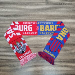 Матчевый шарф фк Zalzburg (Зальцбург, Австрия) - фк Barcelona (Барселона, Испания) - Товарищеский матч 04.08.2021